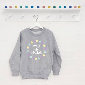 Sweet Like Chocolate Sweat-shirt de Pâques pour enfants 1