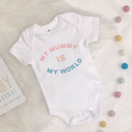 My Mummy Is My World Pastel Babygrow