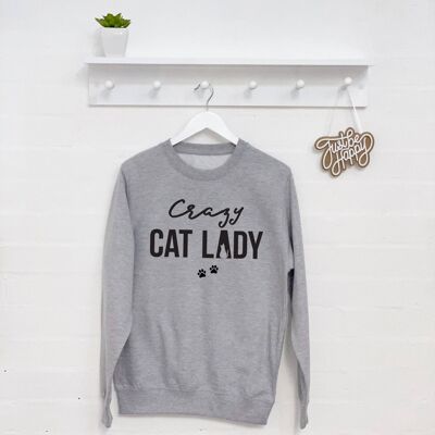 Verrücktes Katzen-Damen-Sweatshirt