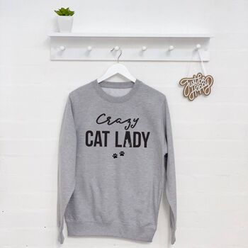 Sweat-shirt Crazy Cat Lady