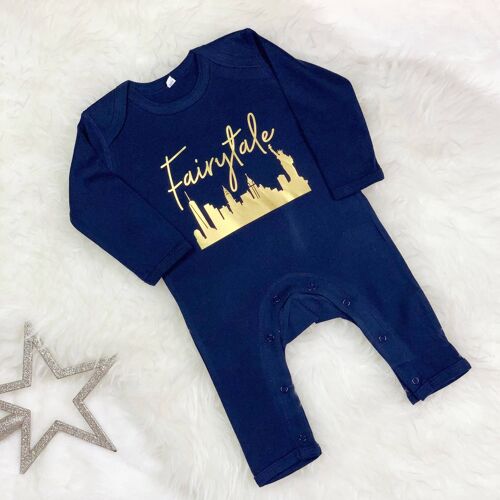 Fairytale Over New York Christmas Baby Rompersuit