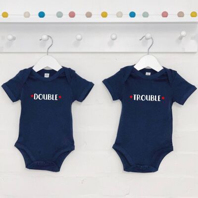 Juego de chaleco de bebé Double Trouble para gemelos