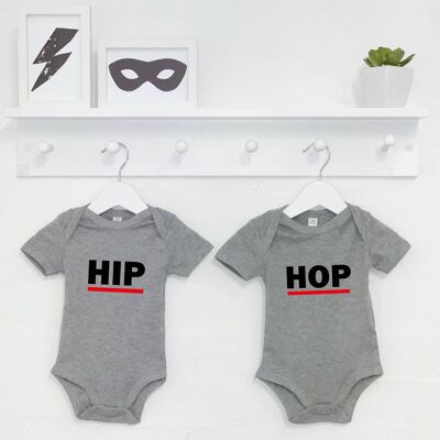 Hip Hop Baby Vest Set Pour Jumeaux