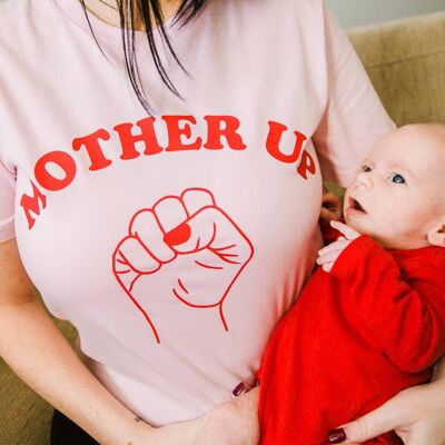 Mamma su! Maglietta con slogan femminista e madre