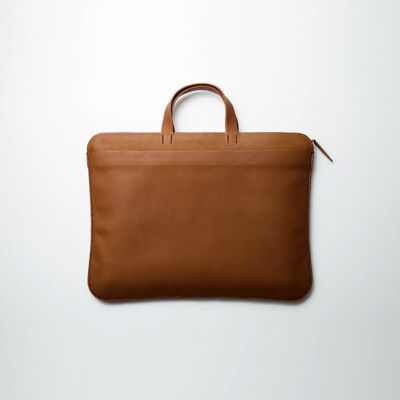 Leather 13 '' "Anse" bag - Camel