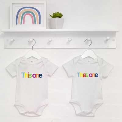 This One And That One Twin Babygrow Set