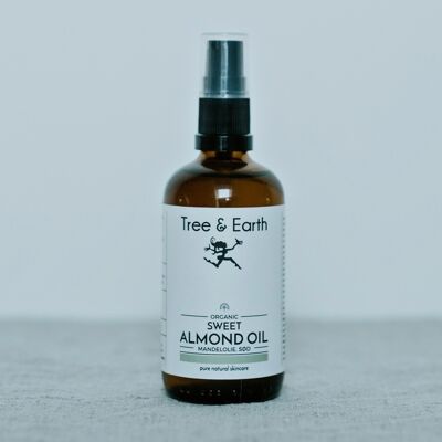 Sweet Almond Oil - Organic and Cold Pressed, 100ml