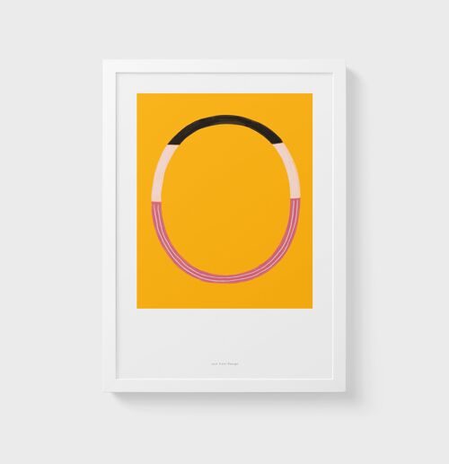 A3 Wall Art Print | Initial Letter Print O