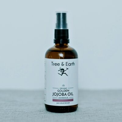 Golden Jojoba oil - Organic and Cold pressed, 100ml