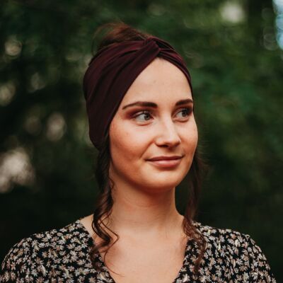 Ekya Weinrotes Stirnband aus Bio-Baumwolle