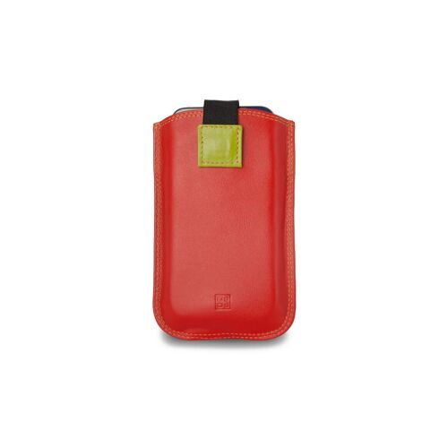 DUDU Leather iPhone case phone holder with pull up red