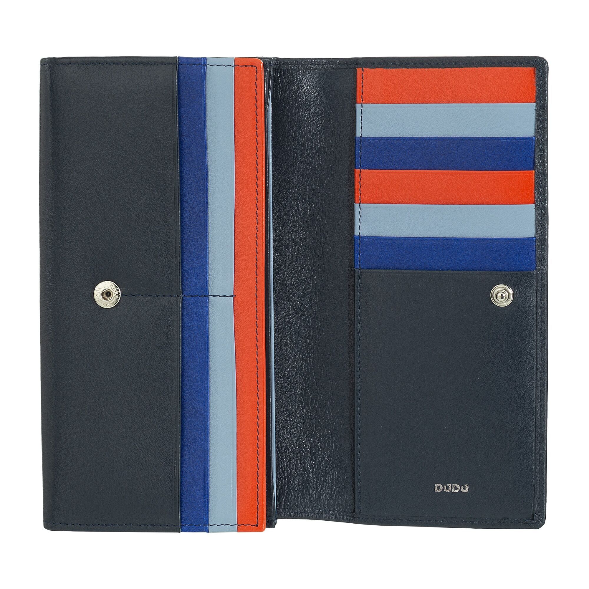 Portafoglio da donna in pelle DUDU Multi Cards blu navy