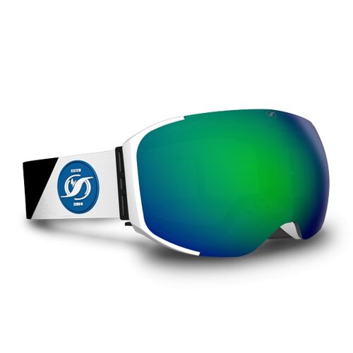 FREERIDE MAGNET | Frame: White, Lenses: Green, Strap: Black/White