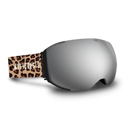 FREERIDE MAGNET | Frame: Black, Lenses: Silver, Strap: Leopard