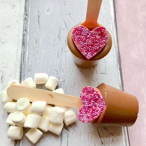Heart hot chocolate spoon
