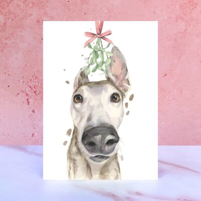 Windhund-Weihnachtskarte