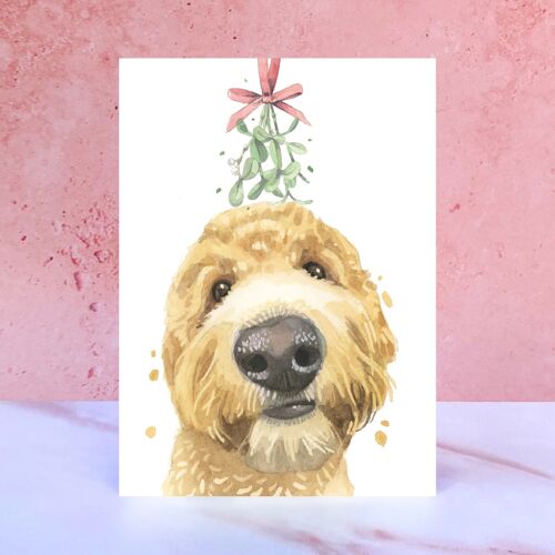 Golden Doodle Christmas Card