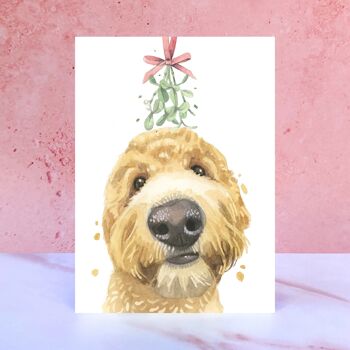 Carte de Noël Golden Doodle 1