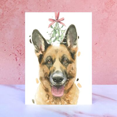 German Shepherd Christmas Card