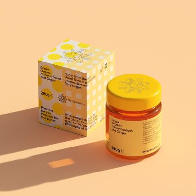 Miel et gingembre biologiques grecs
