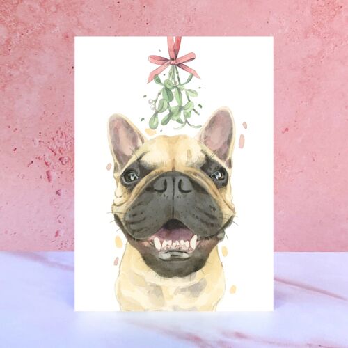 Frenchie Christmas Card