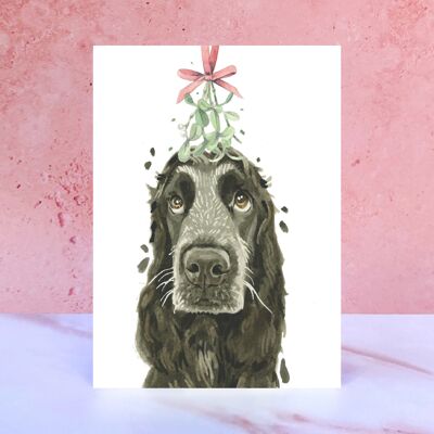 Carte de Noël Cocker Spaniel