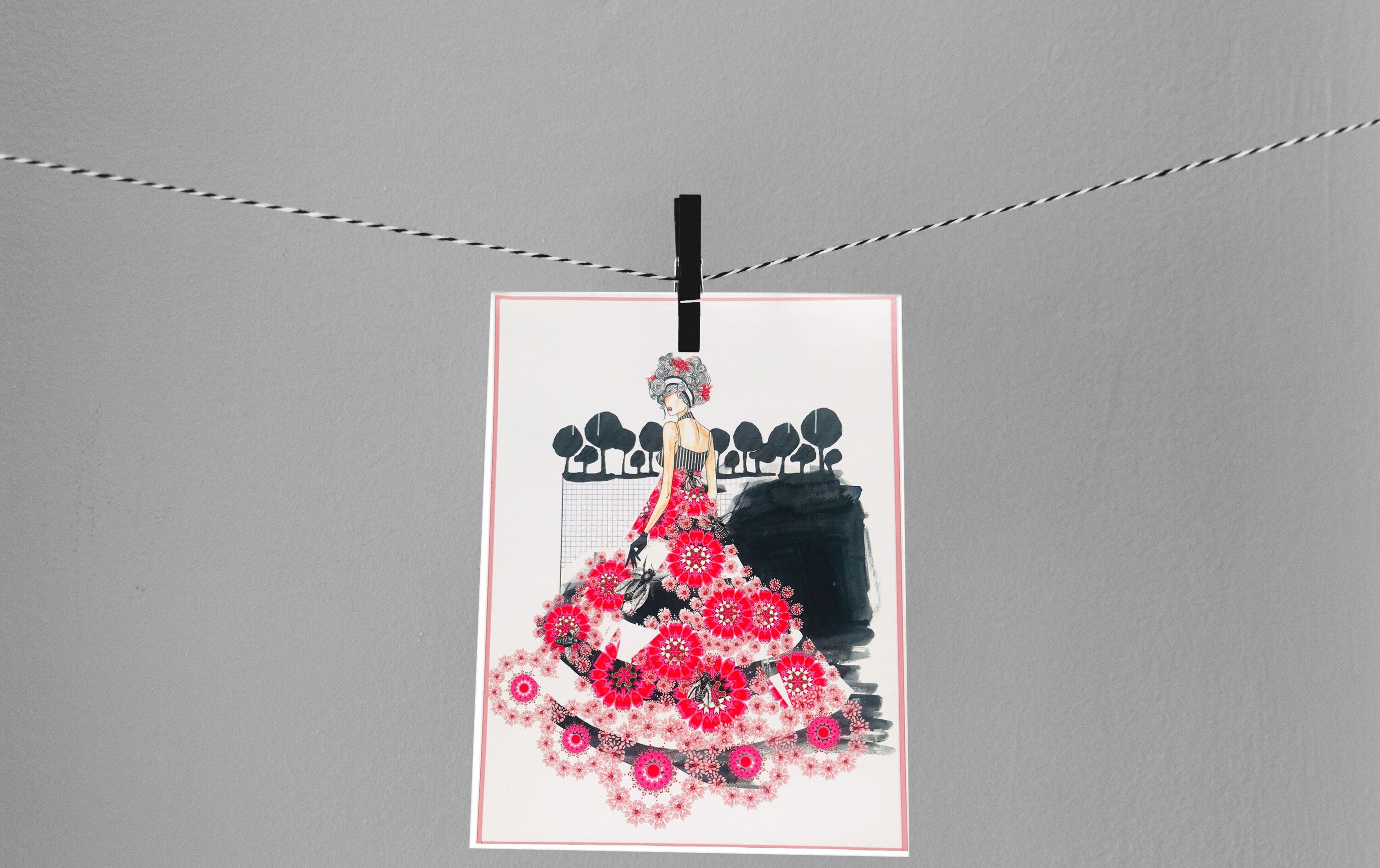 Cartolina di primavera signora