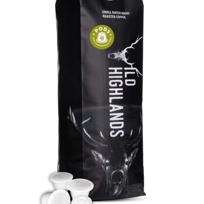 Wild Highlands Compostable Nespresso Compatible Pods  -  40 Dark Roast Pods