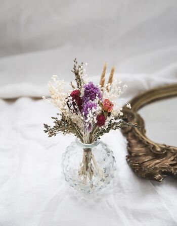 Assortiment de vases boules et leurs bouquets de fleurs séchées 6