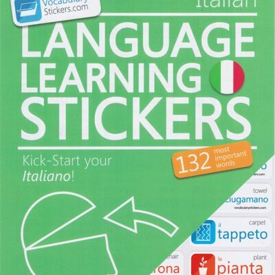 🇮🇹 Aufkleber zum Erlernen der italienischen Sprache