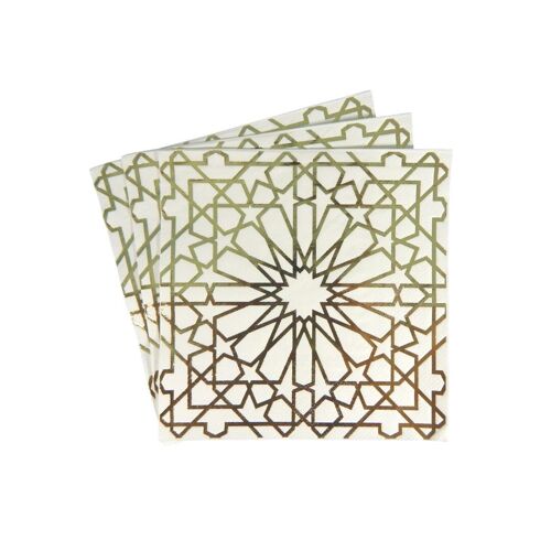 Geo Gold Party Napkins - 20 pack