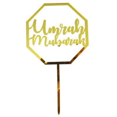 Décorations de gâteau Umrah Mubarak (5pk)