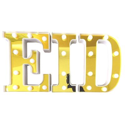Eid LED Letter Lights - Gold Mirrored
