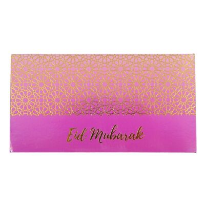 Sobres para dinero de Eid Mubarak (paquete de 10) - Púrpura y dorado