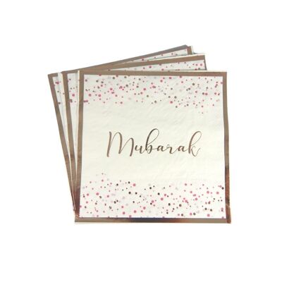 Serviettes de fête Mubarak Confetti - paquet de 20