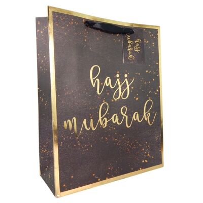 Bolsa de regalo Hajj Mubarak - Negro y dorado