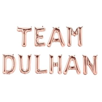 Ballons aluminium Team Dulhan - Or rose 2