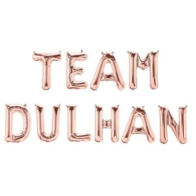 Team Dulhan Foil Balloons - Rose Gold