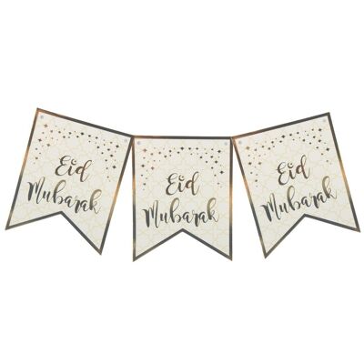 Eid Mubarak Banner - Creme & Gold