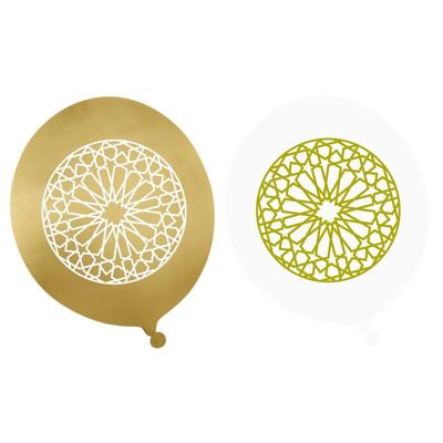Geo Gold Party Balloons - 10 pack