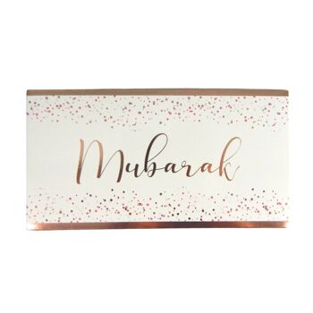 Enveloppes Mubarak Confetti Money (paquet de 10) - Or blanc et rose 2