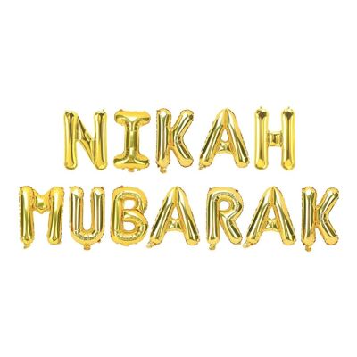 Globos metalizados de Nikah Mubarak