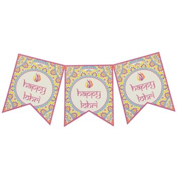 Bannière Happy Lohri Party - Multicolore 2