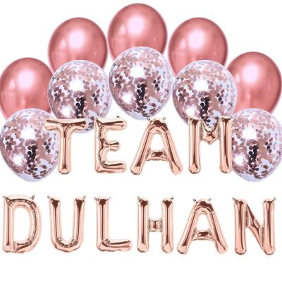 Balloon Bundle - Team Dulhan - Rose Gold