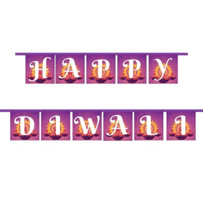 Glückliches Diwali lila Banner