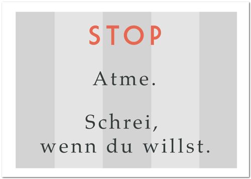 Postkarte "Stop"