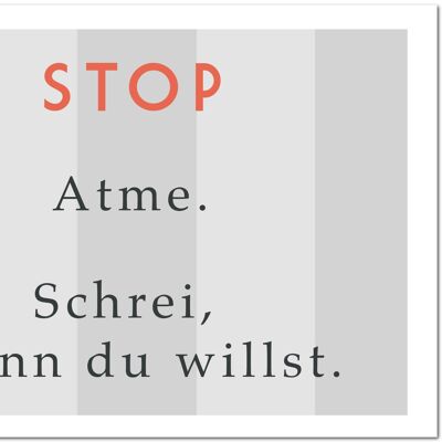Postkarte "Stop"