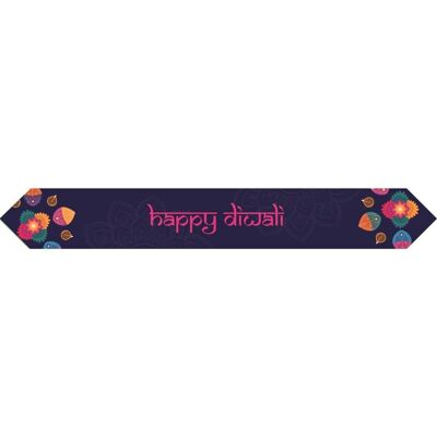 Camino de mesa Diwali - Púrpura y rosa