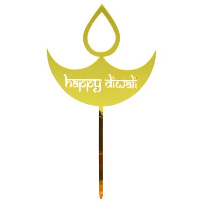 Happy Diwali Cake Toppers - Confezione da 5