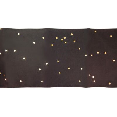 Camino de mesa - Negro con estrellas doradas